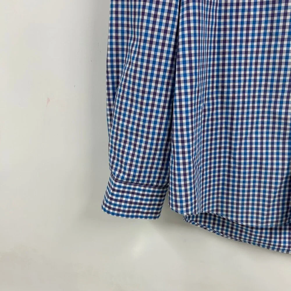 Coastal Provisions‎ Company Blue Gingham Button Down Shirt Men’s Classic Preppy